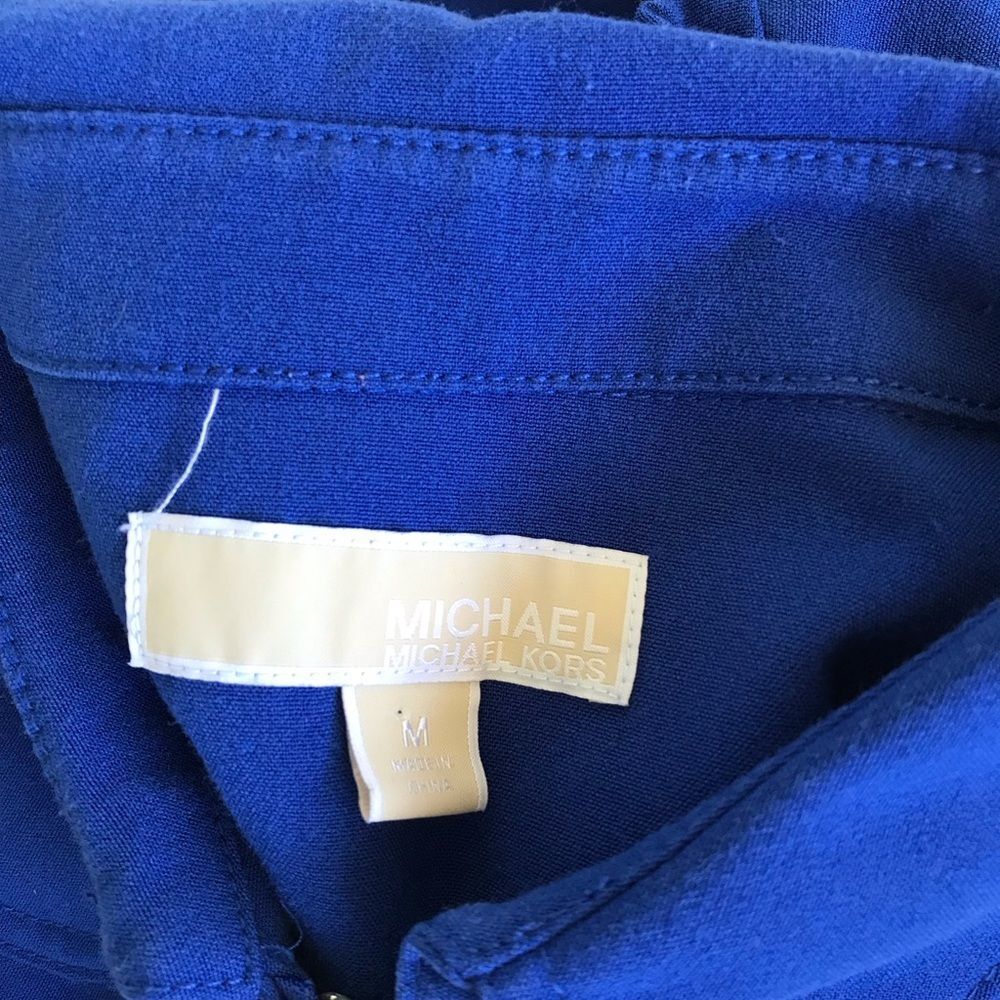 Michael Kors Blue Belted Dress - Picture 7 of 8
